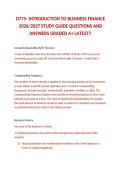 D775- INTRODUCTION TO BUSINESS FINANCE 2026&sol;2027 STUDY GUIDE QUESTIONS AND ANSWERS GRADED A&plus; LATEST&excl;&excl;
