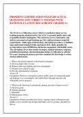 PROSERVE CERTIFICATION EXAM 200 ACTUAL &NewLine;QUESTIONS AND CORRECT ANSWERS WITH &NewLine;RATIONALE LATEST 2026 ALREADY GRADED A&plus; &NewLine; &NewLine; &NewLine;
