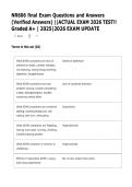 NR 606 Final Exam Study Guide &vert; Comprehensive Practice Questions & Detailed Answers &vert; Nursing Exam Review &vert; 2025&ndash;2026 Updated