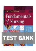 Test Bank for Fundamentals of Nursing 12th Edition By Potter&comma; Perry&comma; Stockert&comma; Hall&comma; Ostendorf&period; ISBN&colon; 9780443124068 Latest Edition&vert;&vert; All 50 Chapters Covered&vert;&vert; 100&percnt; Verified Answers