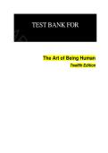 Test bank for art of being human the humanities as a technique for living 12th edition by Richard Janaro &vert;ISBN&colon;9780137857272&vert;Guide A&plus;
