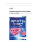 Test Bank - Immunology and Serology in Laboratory Medicine&comma; 8th Edition - Turgeon&comma; Chapters 1 - 27&vert;&vert; Complete Latest Guide A&plus;