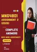MNG4801 ASSIGNMENT 2 2026 - COMPLETE ANSWERS