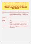 CALIFORNIA TAX EDUCATION COUNCIL &lpar;CTEC&rpar; EXAM&NewLine;&lpar;FOR TAX PREPARERS&rpar; EXAM QUESTIONS AND&NewLine;CORRECT ANSWERS &lpar;VERIFIED ANSWERS&rpar; PLUS&NewLine;RATIONALES 2025&sol; &vert; INSTANT DOWNLOAD PDF - 131&NewLine;Questions and Answers Already Graded A&plus; Premium Exam&NewLine;Tested And Verified