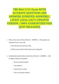TRU Biol 2131 Exam WITH ACCURATE QUESTIONS AND ANSWERS &lpar;VERIFIED ANSWERS&rpar; &vert; LATEST &lpar;2026&sol;2027&rpar; UPDATED VERSION &vert; 100&percnt; GUARANTEED PASS &lbrace;JUST RELEASED&rcub;