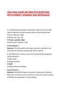 ISSA FINAL EXAM 200 PRACTICE QUESTIONS WITH CORRECT ANSWERS AND RATIONALES