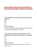 MLBPA GENERAL CERTIFIED AGENT EXAM PRACTICE QUESTIONS WITH CORRECT ANSWERS & RATIONALES