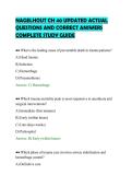 NAGELHOUT CH 40 UPDATED ACTUAL &NewLine;QUESTIONS AND CORRECT ANSWERS &NewLine;COMPLETE STUDY GUIDE 