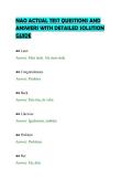 NAO ACTUAL TEST QUESTIONS AND &NewLine;ANSWERS WITH DETAILED SOLUTION &NewLine;GUIDE 