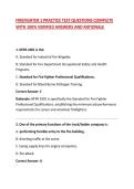 FIREFIGHTER 1 PRACTICE TEST QUESTIONS COMPLETE WITH 100&percnt; VERIFIED ANSWERS AND RATIONALE