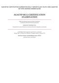 AGACNP BC CERTIFICATION EXAMINATION ADULT GERONTOLOGY ACUTE CARE QUESTION&NewLine;SET WITH VERIFIED ANSWER GUIDE