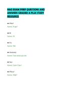 NAO EXAM PREP QUESTIONS AND &NewLine;ANSWERS GRADED A PLUS STUDY &NewLine;RESOURCE 