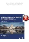 AMERICAN&lowbar;GOVERNMENT&lowbar;POLITICAL&lowbar;DEVELOPMENT&lowbar;INSTRUCTOR&lowbar;MANUAL&lowbar;COMPLETE&lowbar;SOLUTIONS&lowbar;Edited