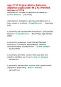 wgu C715 Organizational Behavior objective assessment Q & As &lpar;Verified Answers&rpar; 2026