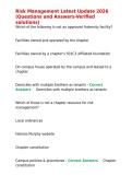 Risk Management Latest Update 2026 &lpar;Questions and Answers-Verified solutions&rpar;