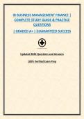 IB BUSINESS MANAGEMENT FINANCE &vert; COMPLETE STUDY GUIDE & PRACTICE QUESTIONS