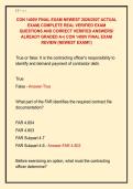 CON 1400V FINAL EXAM NEWEST 2026&sol;2027 ACTUAL &NewLine;EXAM&vert; COMPLETE REAL VERIFIED EXAM &NewLine;QUESTIONS AND CORRECT VERIFIED ANSWERS&sol; &NewLine;ALREADY GRADED A&plus;&vert; CON 1400V FINAL EXAM &NewLine;REVIEW &lpar;NEWEST EXAM&excl;&excl;&rpar;