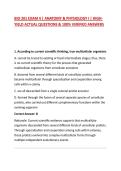 BIO 201 EXAM 4 &vert; ANATOMY & PHYSIOLOGY 1 &vert; HIGH-YIELD ACTUAL QUESTIONS & 100&percnt; VERIFIED ANSWERS 