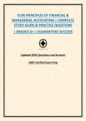 D196 PRINCIPLES OF FINANCIAL & MANAGERIAL ACCOUNTING &vert; COMPLETE STUDY GUIDE & PRACTICE QUESTIONS
