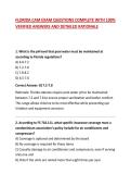 FLORIDA CAM EXAM QUESTIONS COMPLETE WITH 100&percnt; VERIFIED ANSWERS AND DETAILED RATIONALE 