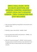 OMVIC FINAL EXAM 2 WITH ACCURATE QUESTIONS AND ANSWERS &lpar;VERIFIED ANSWERS&rpar; &vert; LATEST &lpar;2026&sol;2027&rpar; UPDATED VERSION &vert; 100&percnt; GUARANTEED PASS &lbrace;JUST RELEASED&rcub;