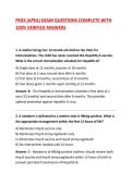 PEDS &lpar;APEA&rpar; EXAM QUESTIONS COMPLETE WITH 100&percnt; VERIFIED ANSWERS