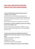 CAIB 3 FINAL EXAM PRACTICE QUESTIONS COMPLETE WITH 100&percnt; VERIFIED ANSWERS