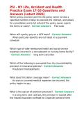 PSI - NY Life&comma; Accident and Health Practice Exam 17-55 Questions and Answers &lpar;Latest 2026&rpar;&period;
