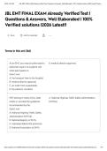 JBL EMT FINAL EXAM Already Verified Test &vert; Questions & Answers&comma; Well Elaborated &vert; 100&percnt; Verified solutions &vert;2026 Latest&excl;&excl;&NewLine;&NewLine;