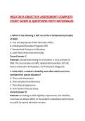 WGU D635 OBJECTIVE ASSESSMENT COMPLETE STUDY GUIDE & QUESTIONS WITH RATIONALES
