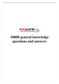 10&comma;000 General Knowledge Questions and Answers &vert; A&plus; Grade &vert; Competitive Exam Prep & General Studies Guide