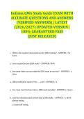 Indiana QMA Study Guide EXAM WITH ACCURATE QUESTIONS AND ANSWERS &lpar;VERIFIED ANSWERS&rpar; &vert; LATEST &lpar;2026&sol;2027&rpar; UPDATED VERSION &vert; 100&percnt; GUARANTEED PASS &lbrace;JUST RELEASED&rcub;