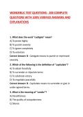 WONDERLIC TEST QUESTIONS - 200 COMPLETE QUESTIONS WITH 100&percnt; VERIFIED ANSWERS AND EXPLANATIONS