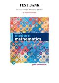 Excursions in Modern Mathematics&comma; 10th edition  &mdash; by Peter Tannenbaum &vert; Complete Test Bank &lpar;Ch&period; 1-17&rpar;