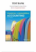 Financial and Managerial Accounting&comma; 5th Edition &mdash; by Jerry Weygandt&comma; Paul D&period; Kimmel &vert; Complete Test Bank &lpar;Chapter 1-27&rpar;