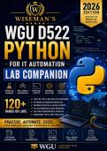 Wiseman's WGU D522 Python for IT Automation Lab Companion &vert; 120&plus; Hands-On Labs&comma; Network Automation Projects&comma; Netmiko Practice&comma; File Automation & OA Preparation &vert; 2026 Edition