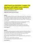 AHIP Final Exam 2025&sol;2026 &vert; Complete Test Questions with Verified Correct Answers &vert; Fully Graded A&plus; Success Guide&NewLine;