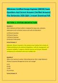 Milestone Certified Design Engineer &lpar;MCDE&rpar; Exam &NewLine;Questions And Correct Answers &lpar;Verified Answers&rpar; &NewLine;Plus Rationales 2026 Q&A &vert; Instant Download Pdf&period;