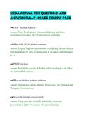 NCOA ACTUAL TEST QUESTIONS AND &NewLine;ANSWERS FULLY SOLVED REVIEW PACK 