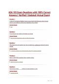 ASA 103 Exam Questions with 100&percnt; Correct Answers