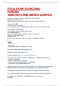 &lpar;FINAL EXAM&rpar; EMERGENCY NURSING&NewLine; QUESTIONS AND CORRECT ANSWERS&NewLine;