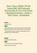 Week 5&comma; 6 & 7 Exam&colon; NR566 &sol; NR 566 Advanced Pharmacology for Care of the Family &lpar;Latest 2026 &sol; 2027 Updates STUDY BUNDLE WITH COMPLETE SOLUTIONS&rpar; &vert; 100&percnt; Correct &vert; Grade A - Chamberlain