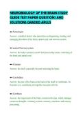 NEUROBIOLOGY OF THE BRAIN STUDY &NewLine;GUIDE TEST PAPER QUESTIONS AND &NewLine;SOLUTIONS GRADED APLUS 