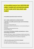 ICC Accessibility Inspector Exam QUESTIONS AND CORRECT ANSWER