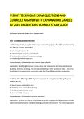 PERMIT TECHNICIAN EXAM QUESTIONS AND CORRRECT ANSWER