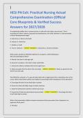 HESI PN Exit&colon; Practica&lstrok; Nursing Actua&lstrok; &NewLine;Comprehensive Examination &lpar;Officia&lstrok; &NewLine;Core B&lstrok;ueprints & Verified Success &NewLine;Answers for 2027&sol;2028