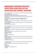 EMERGENCY NURSING COMPREHENSIVE EXAMINATION QUESTIONS AND CORRECT ANSWERS
