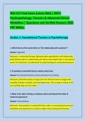 NSG 527 Final Exam &lpar;Latest 2026 &sol; 2027&rpar; &NewLine;Psychopathology&comma; Theories & Advanced Clinical &NewLine;Modalities &vert; Questions and Verified Answers 2026 &NewLine;PDF Wilkes&period; 
