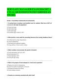SERVSAFE MANAGER EXAM 2026&sol;2027 ACTUAL QUESTIONS WITH VERIFIED ANSWERS&period;&NewLine;