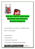 TCA 321 Test 1 Practice Questions &lpar;150&plus; Questions&rpar; &vert; Hospitality Financial Accounting&comma; Financial Statements&comma; Ratio Analysis & Hotel Accounting